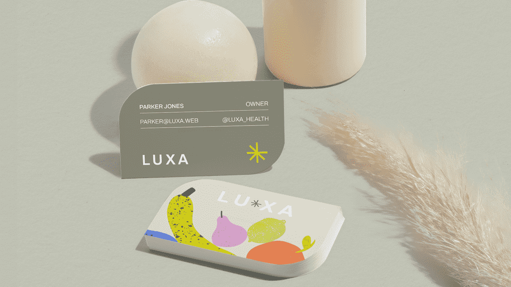 Leaf shape business card