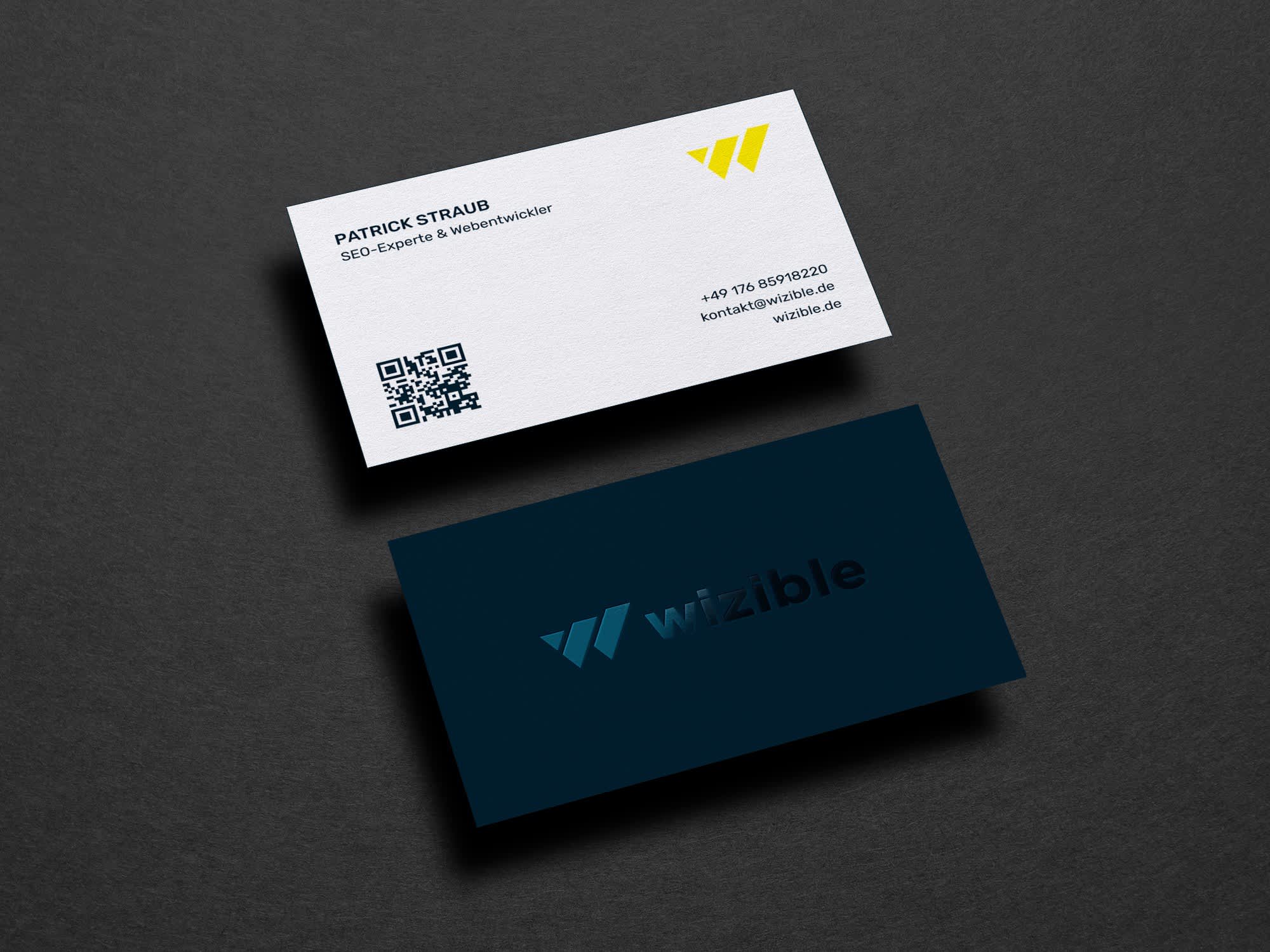 UV finish on business card