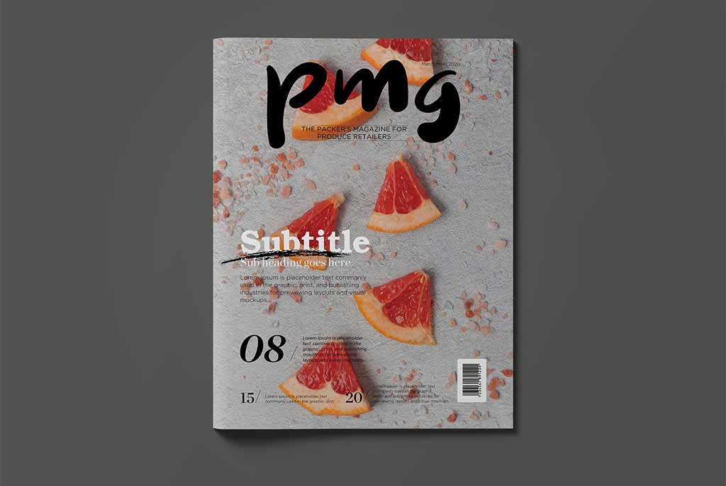 Cover story type across magazine cover
