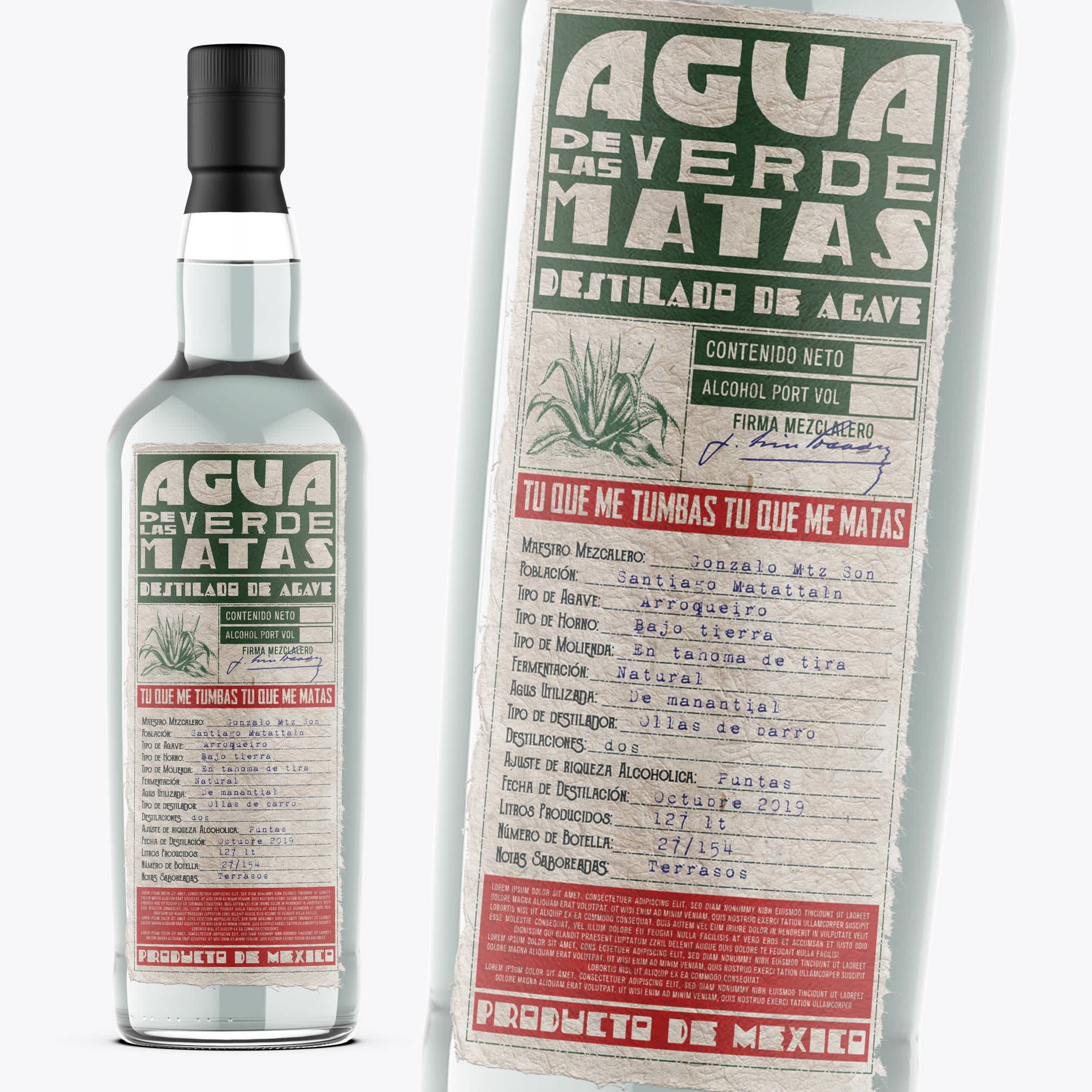 The Apothecary Aesthetic packaging trend 2026 in a rustic mezcal bottle with vintage apothecary-style label, distressed textures, bold typography and detailed production notes