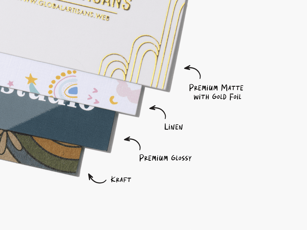 Business card paper stock, business card types