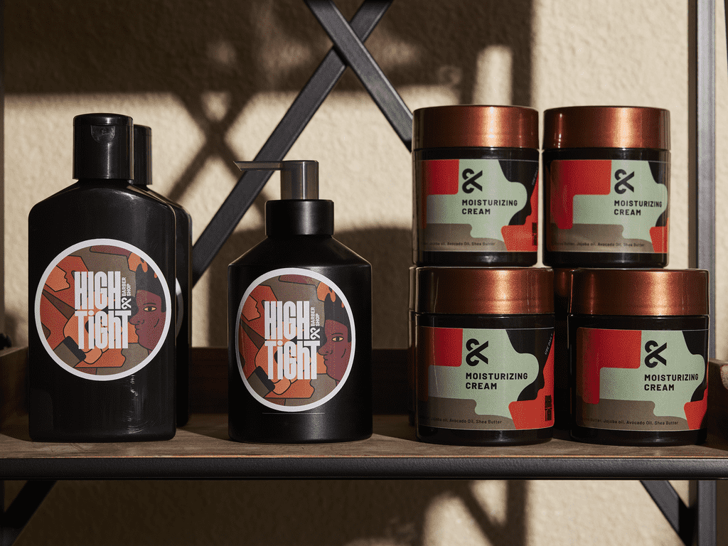 Branded vinyl stickers used as bottle labels