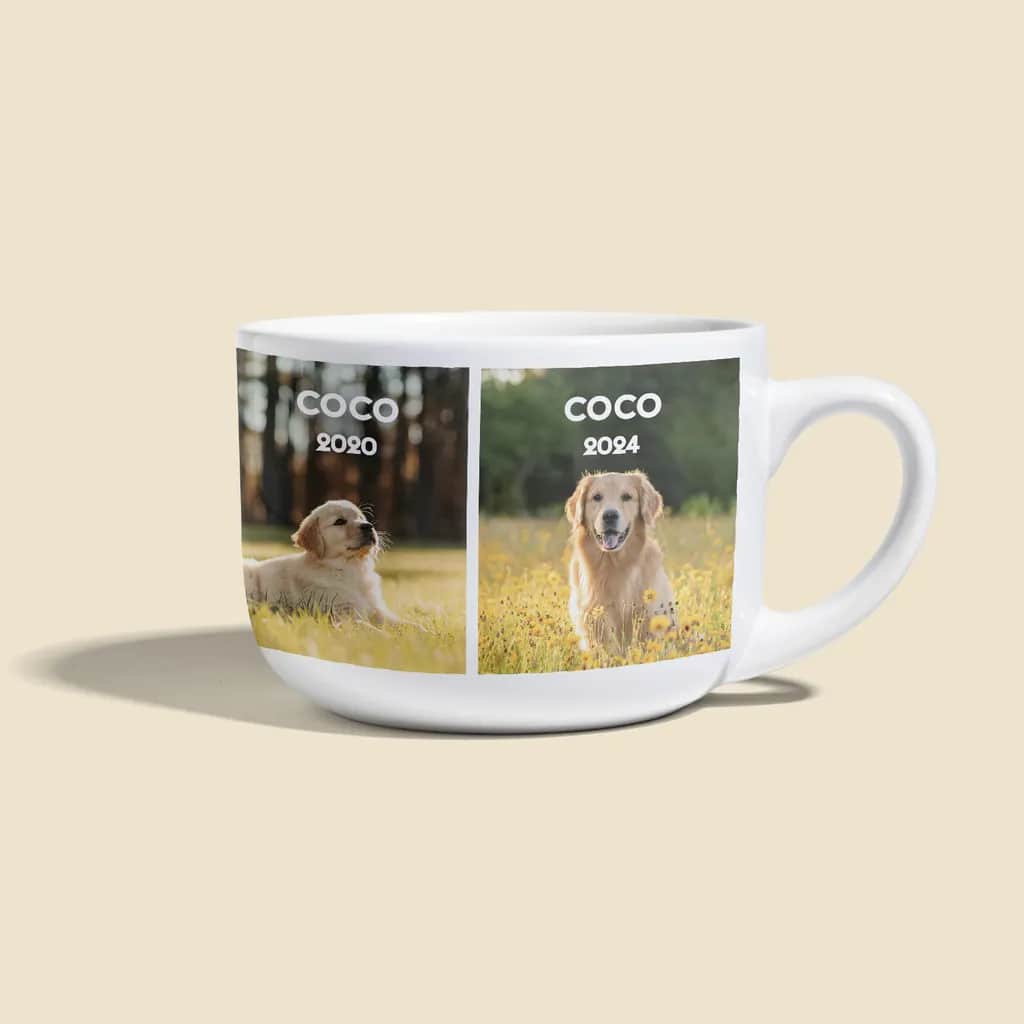 pet mug design idea dog over the years