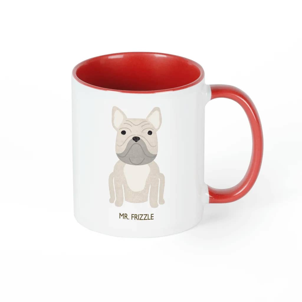 pet mug design idea with an illustration of a dog