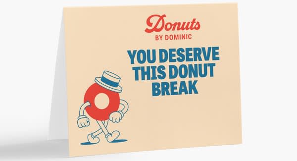 Branded promotional insert card with campaign messaging and playful graphics designed to encourage social engagement and content sharing