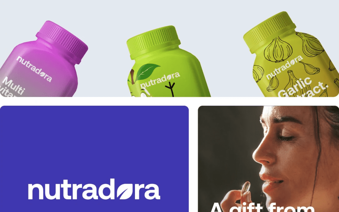 Logo, branding and packaging development with the brand typeface for a health food brand