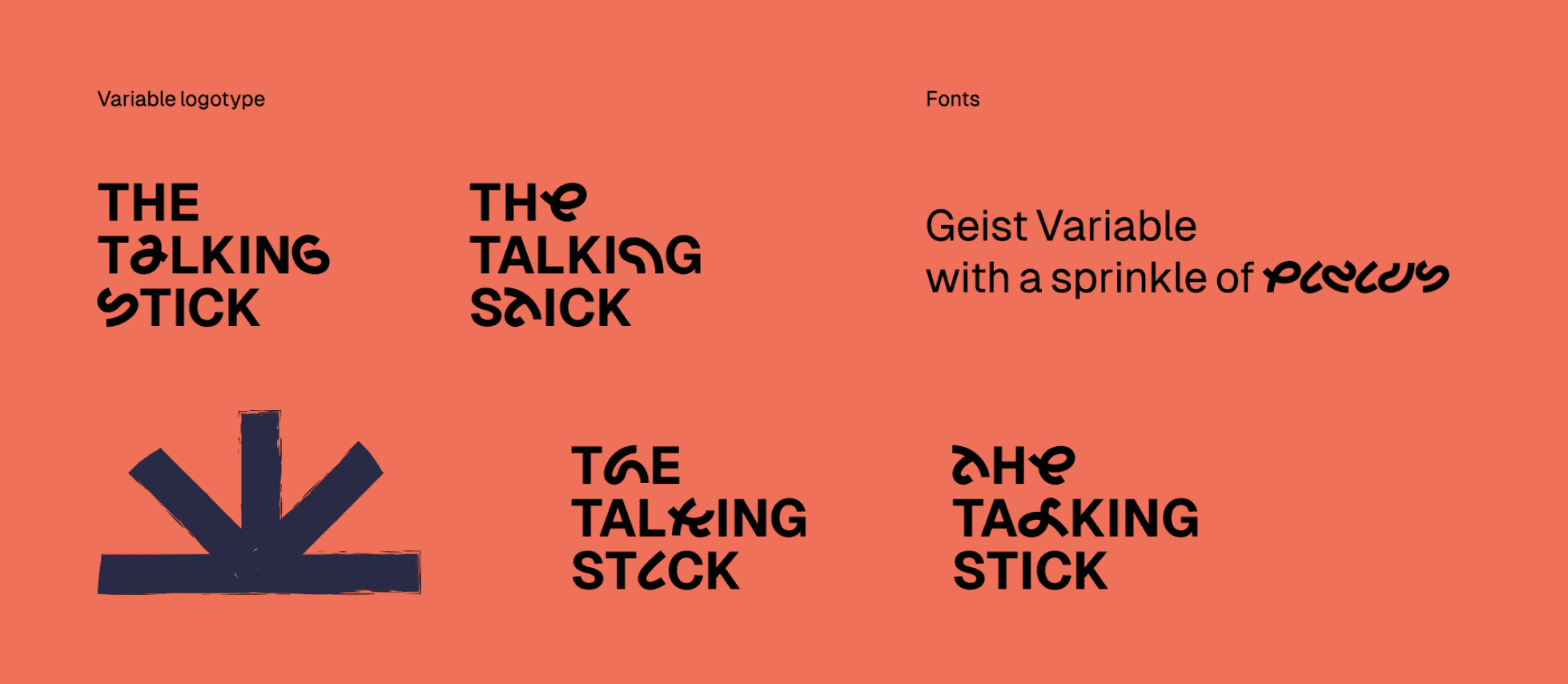 Brand typography system demonstrating a primary sans serif typeface enhanced by a distinctive accent font used selectively to add character and visual interest.