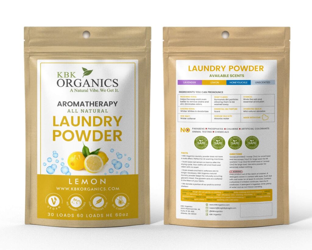 packaging pouch for lemon laundry powder