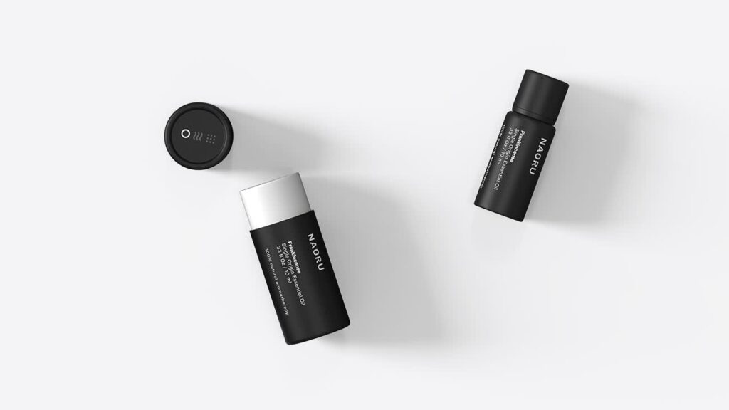 Modern and minimalist black-and-white product label design with a clean layout and plenty of white space.