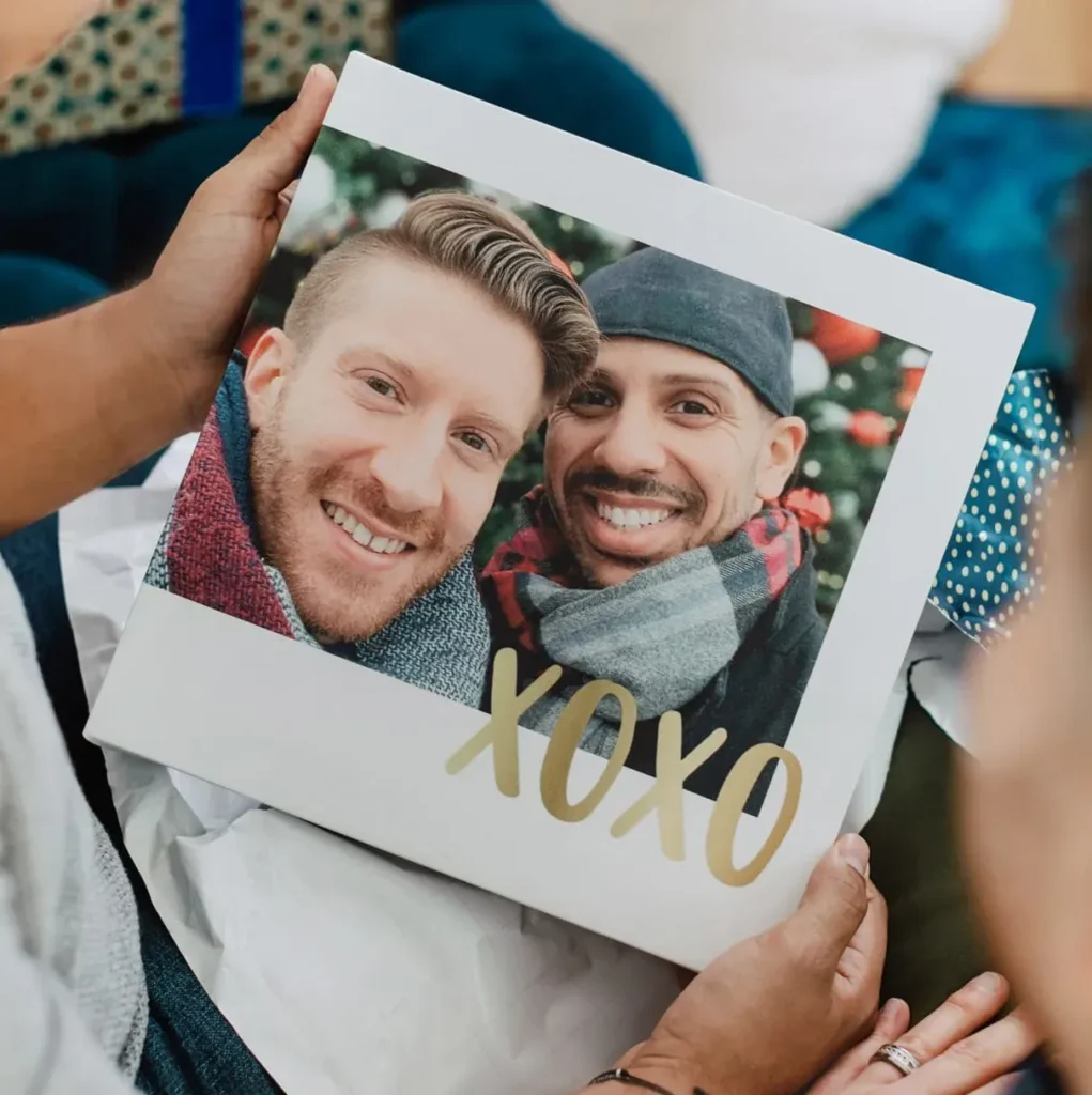 Custom photo book personalized Christmas gifts.