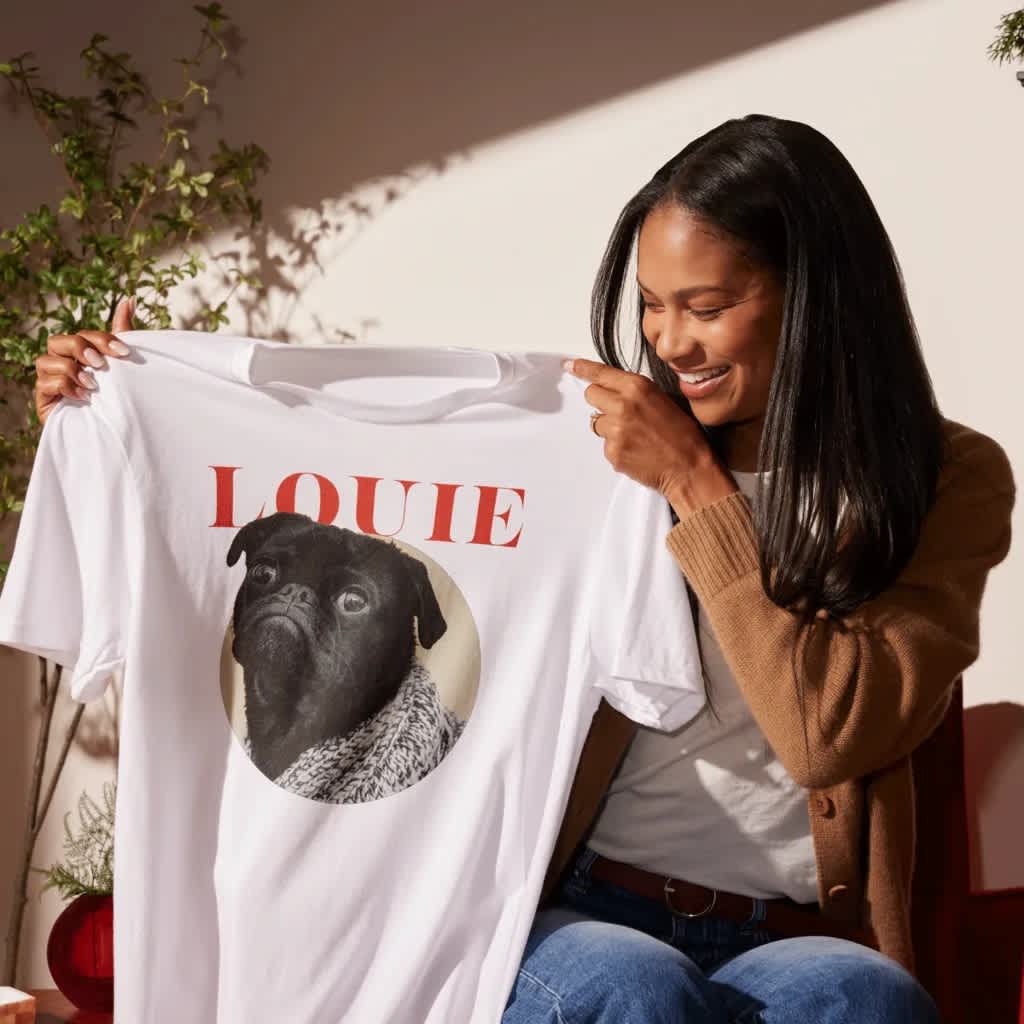 Custom T-shirts personalized Christmas gifts.
