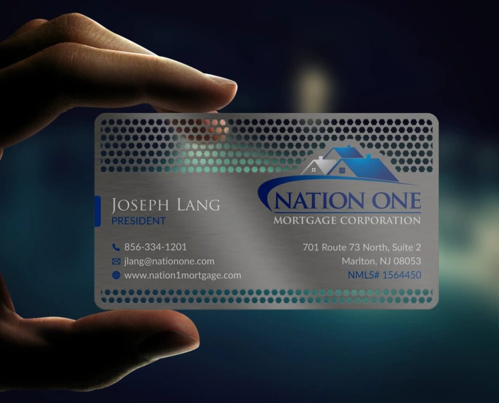 Metal business card.