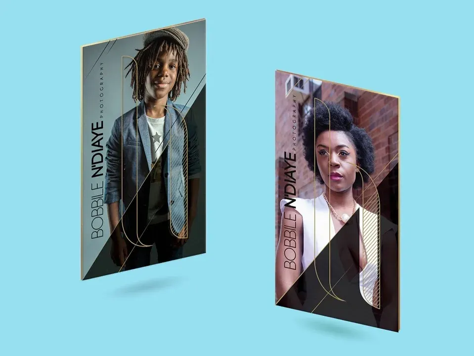 Business card with photos.