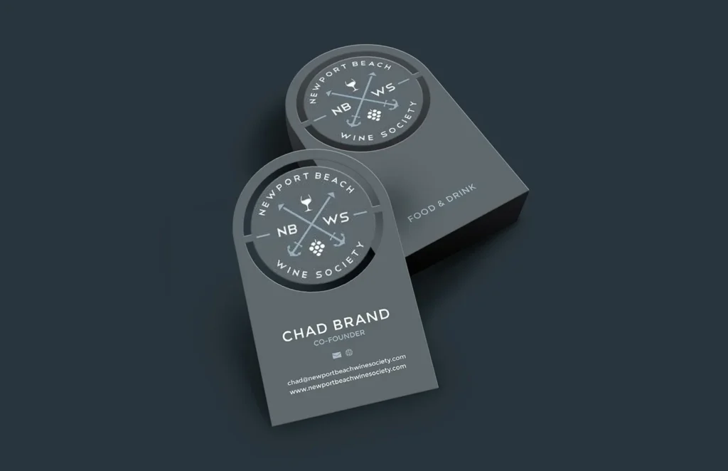 Die-cut business card.