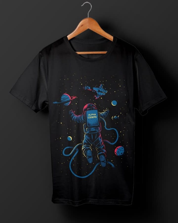 Astronaut t-shirt illustration