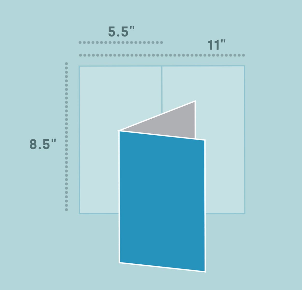 Half-fold brochure vertical