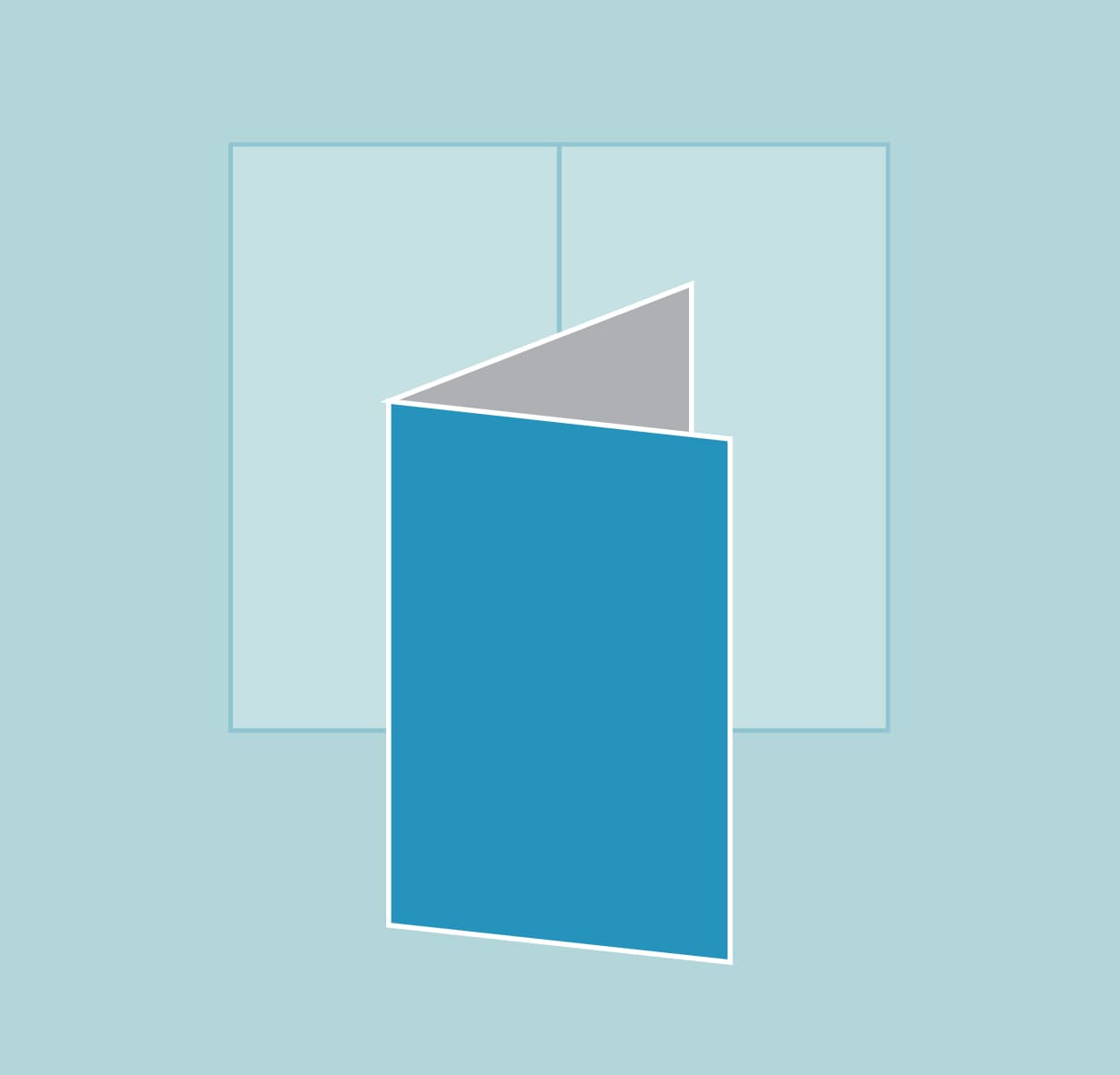 Half-fold brochure, vertical