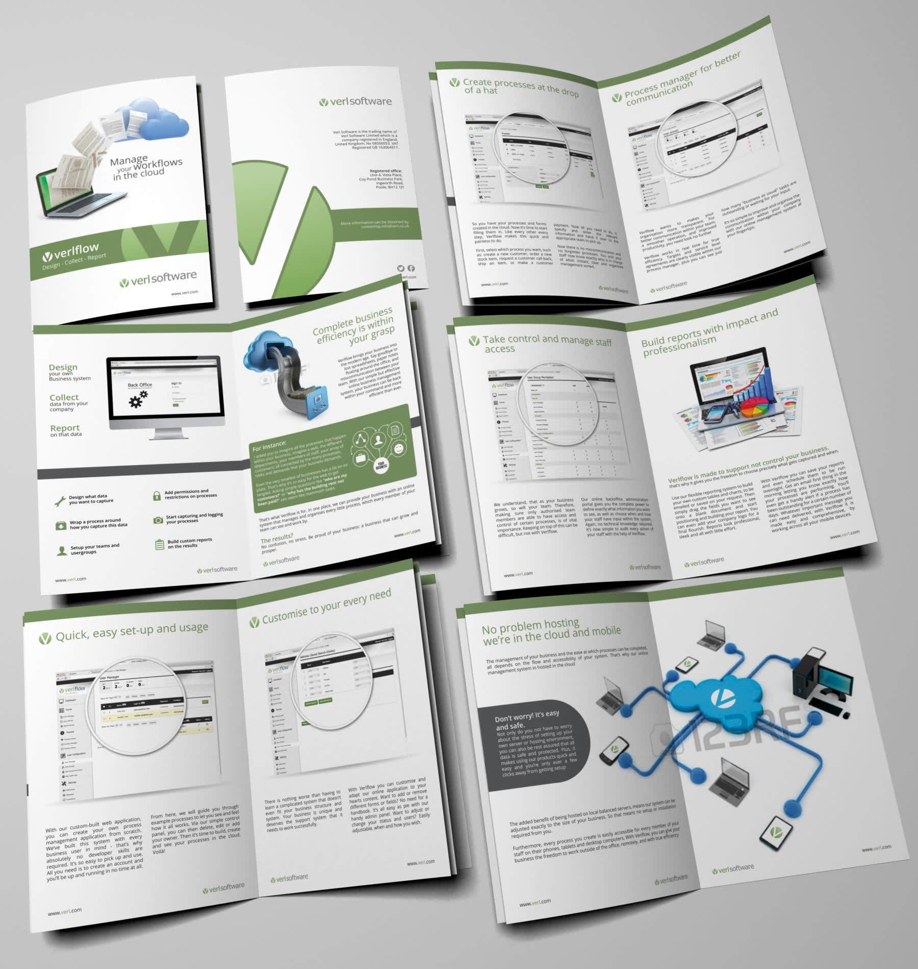 Graphics-heavy brochure design