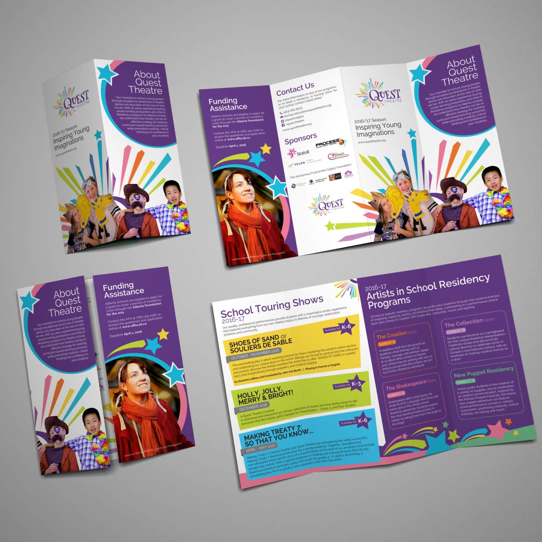 Colourful double-gate fold brochure