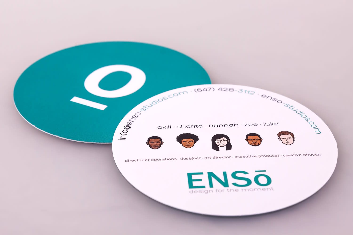 Round business card design