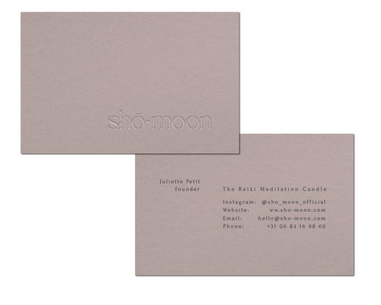 Business card design with a clean layout and muted colors functional and serene graphic design trend