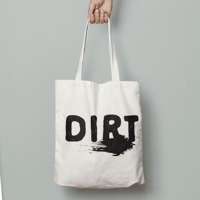 2025 font trends selection with tote bag design
