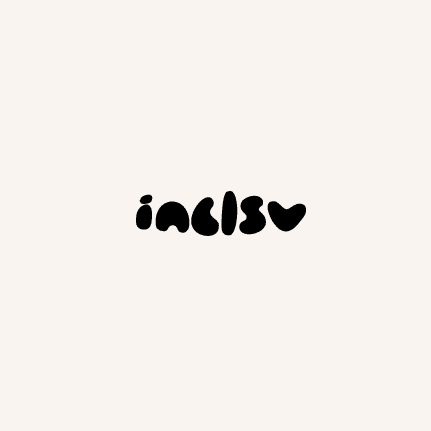 Inclusv logo in a fun and chunky font style