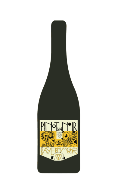 Contemporary Nouveau wine label design