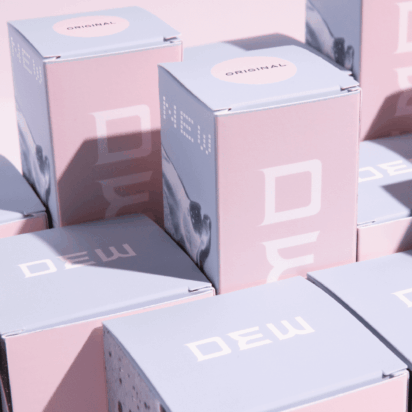 Colorful types-of-packaging displayed geometrically to show all sides of rectangular product boxes.