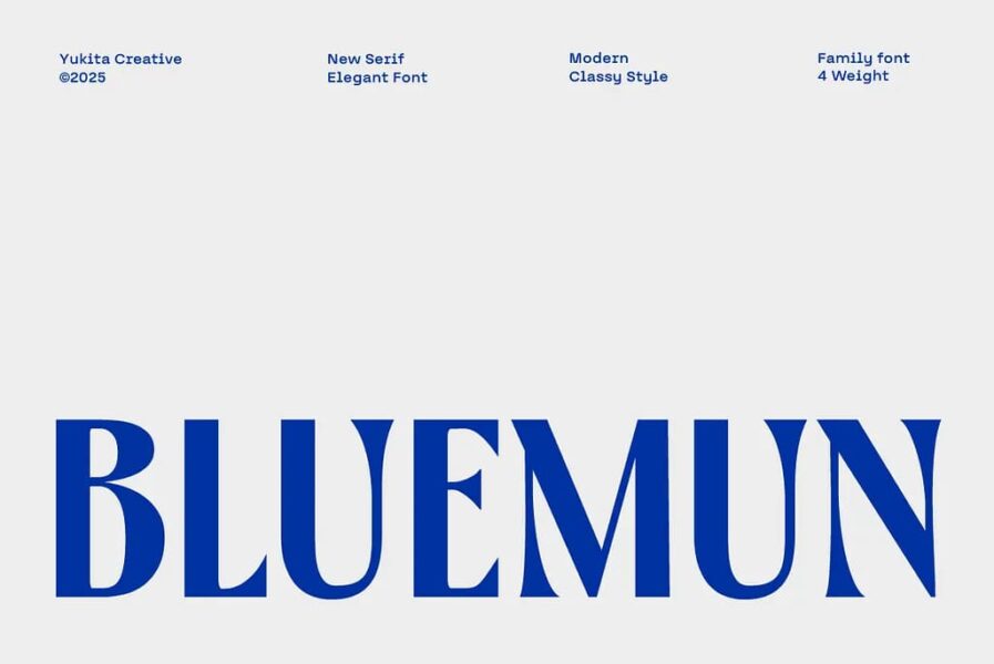 Bluemun serif font