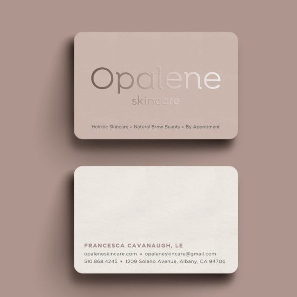 UV gradient added for a holographic sheen on a business card