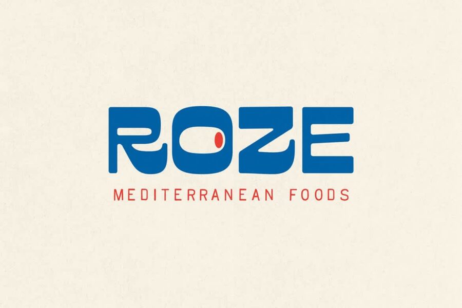 Rounded font design for a mediterranean foods brand