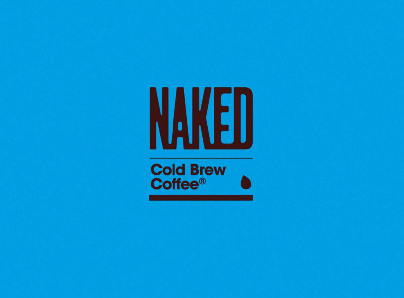 Naked cold brew coffee logo design