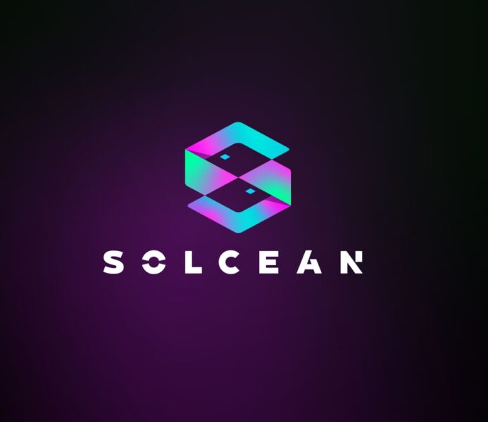 fuzzy, smooth atmospheric colors sit behind lettermark logo
