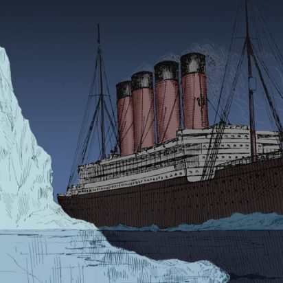 titanic iceburg illustration