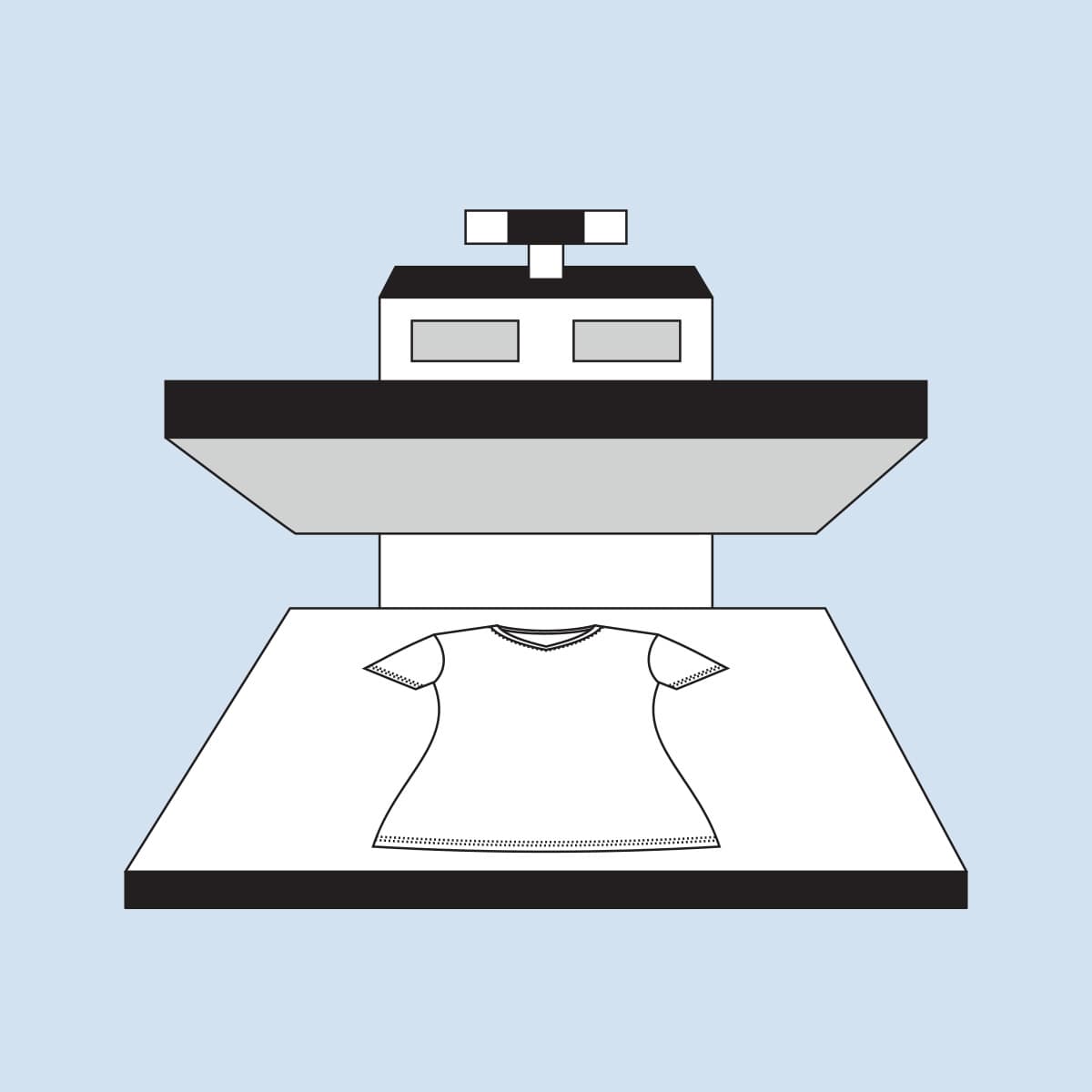 How to design a t-shirt: illustration of vinyl graphics printing