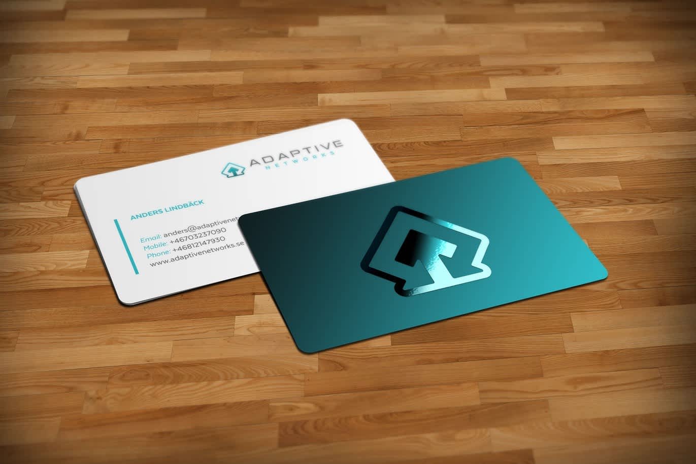 Foil stamped logo on business card