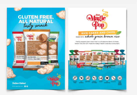 Magic pop snack brand brown rice chips
