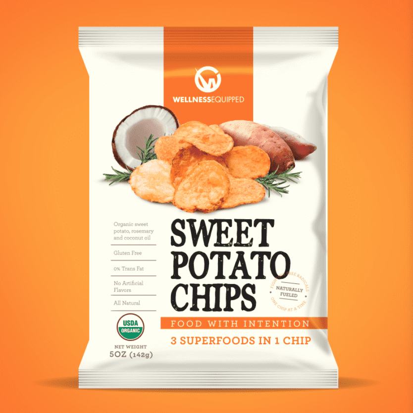 Sweet potato chips packaging