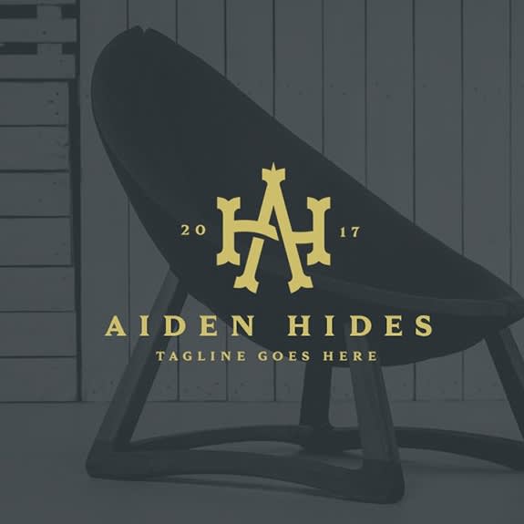 Monogram logo design for furniture company