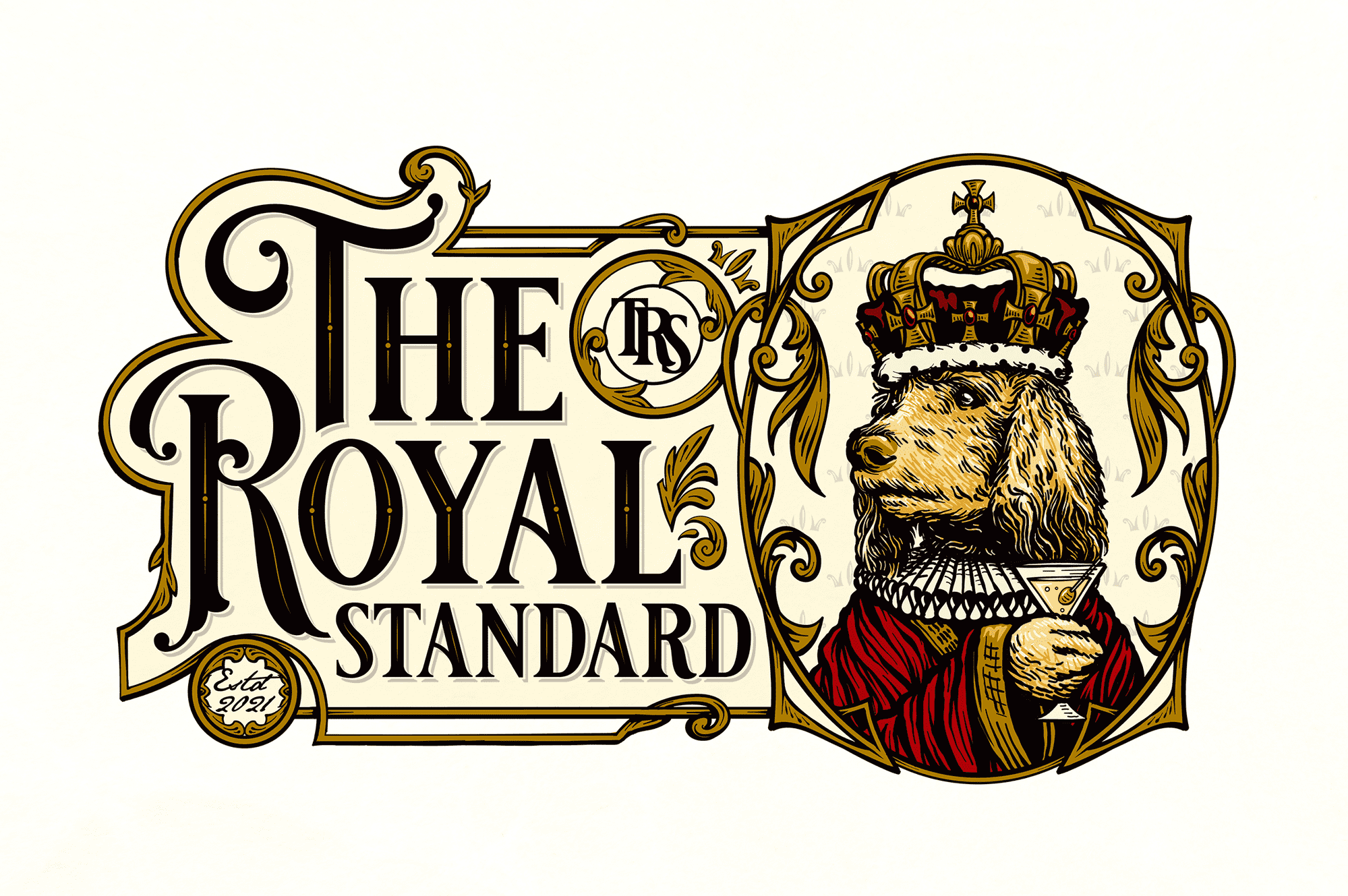 Ornamental framed vintage style logo design