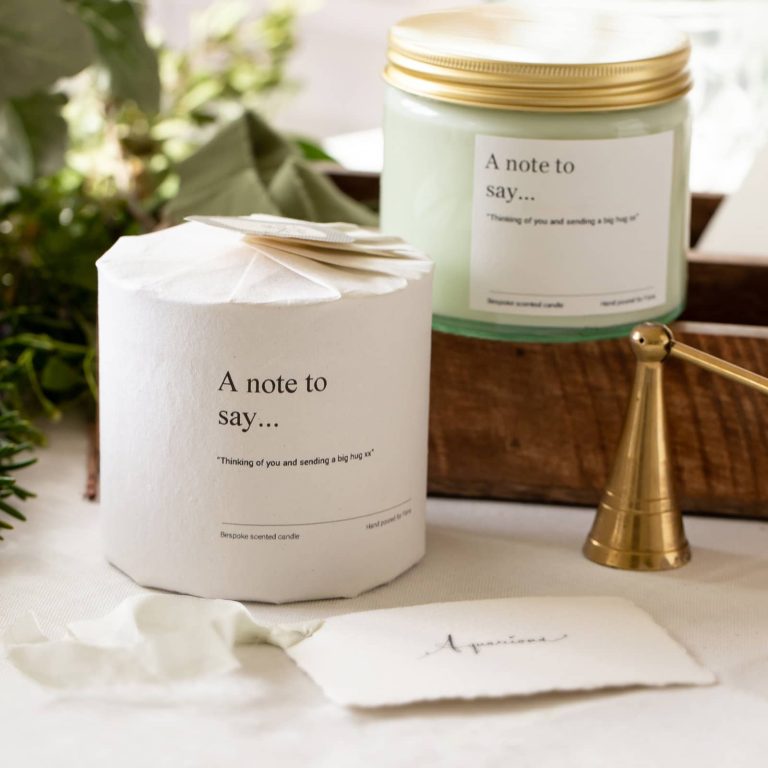 Two personalized candles