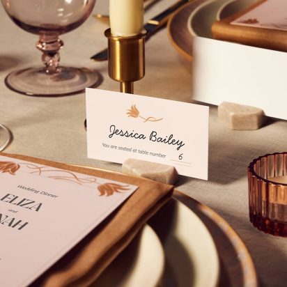 Wedding stationery on the table