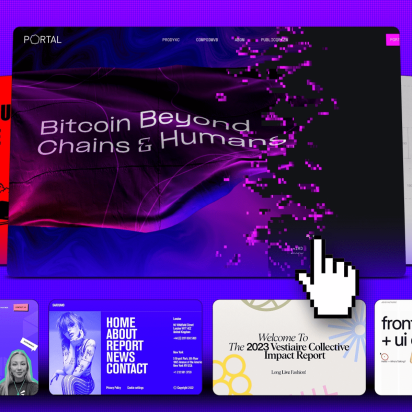 collage of the web design trends for 2024