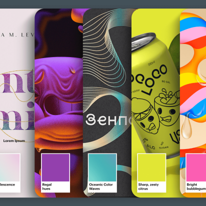 collage of the 2024 color trends