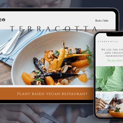 Restaurant responsive website design