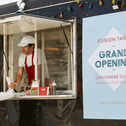 poster for opening sign