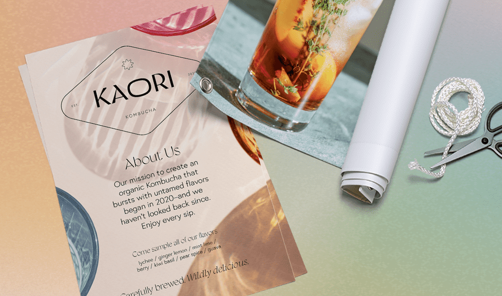 Traditional marketing poster and banner