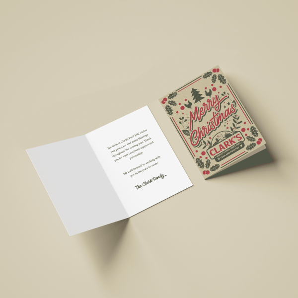 Retro holiday card trend with vintage fonts