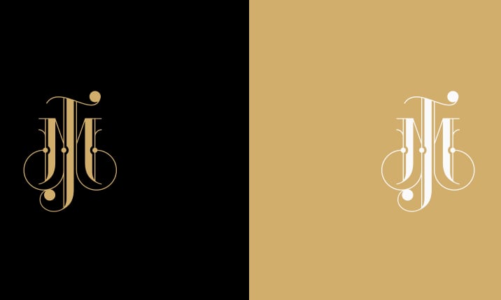 Art deco wedding logo idea